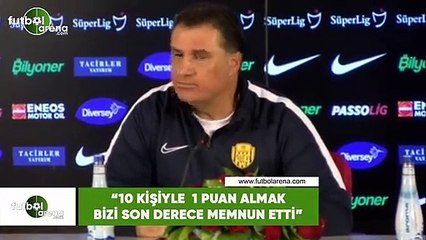 Mustafa Kaplan: "10 kişiyle 1 puan almak bizi son derece memnun etti"