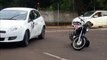 Motociclista fica ferido em acidente na Rua Minas Gerais