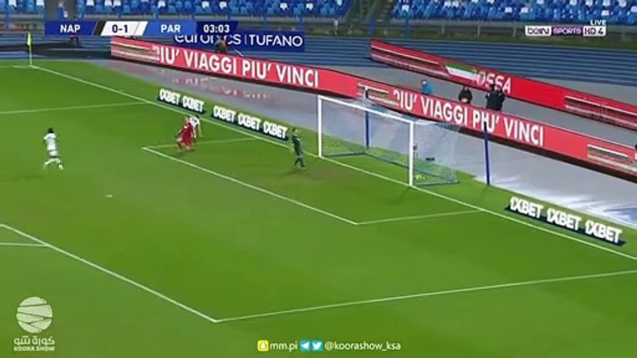 شاهد اهداف فوز بارما على نابولي 2-1 في الدوري الايطالي 14/12/2019