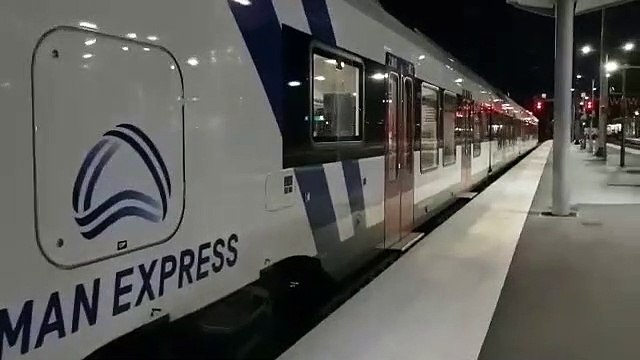 Départ du Léman Express en gare d'Annemasse