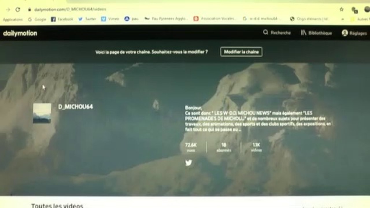 LES W-D.D. MICHOU NEWS -  14 DÉCEMBRE 2019 - PAU - LA DIFFÉRENCE ENTRE YOU TUBE ET DAILYMOTION POUR ENREGISTRER UNE VDIÉO
