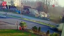 Samsun'da 2 öğrencinin öldüğü kaza güvenlik kamerasına yansıdı