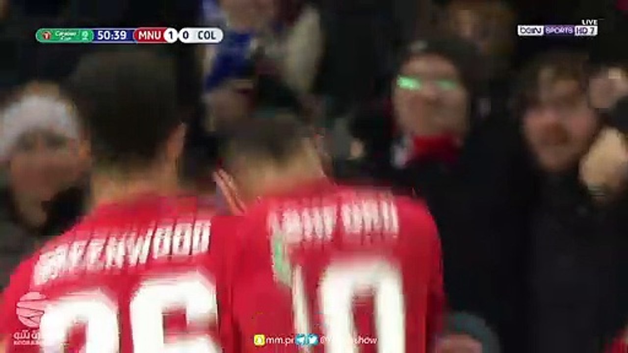 شاهد اهداف مباراة فوز مانشستر يونايتد على كولشيستر 3-0  في كاس كابيتال ون 18/12/2019