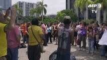 Trabajadores públicos de Rio protestan por falta del pago de salarios