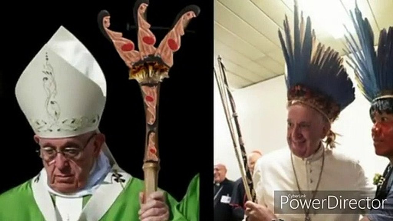 BERGOGLIO IN GIAPPONE PASTORALE LUCIFERINO E PACHAMAMA COME VESSILLO