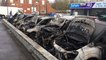 Aftermath of the fire to seven cars at a Hetton show room