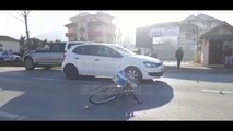 Aksident në hyrje të Pogradecit, makina përplas biçikletën