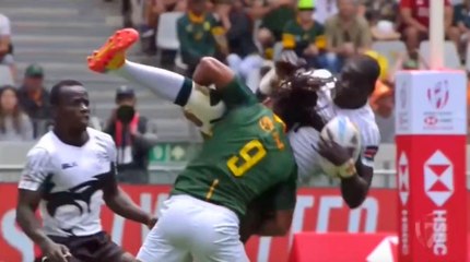 Le monstrueux plaquage d'un sud-africain de Rugby à 7