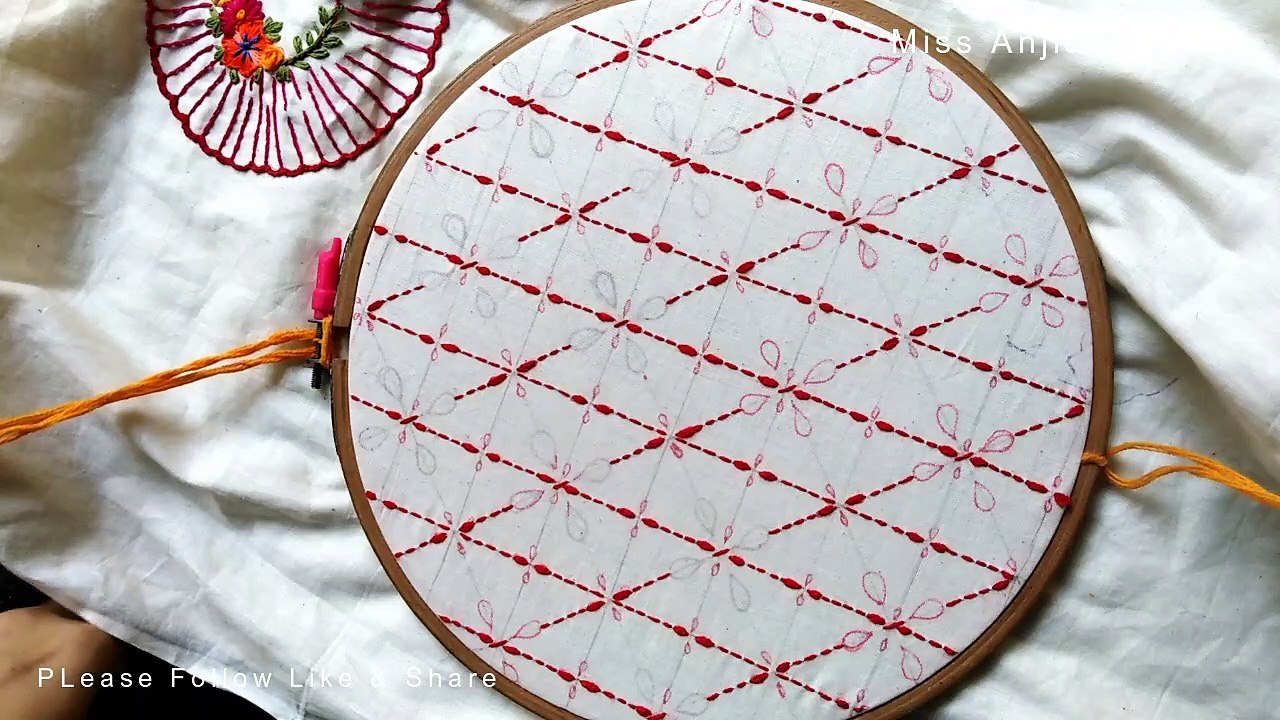 pretty hand embroidery for learners,Engaging handmade embroidery,সহজ সুন্দর হাতের কাজ,নকশী কাথা সেলাই, বাহারি হাতের কাজ,सुंदर हस्तनिर्मित कढ़ाई