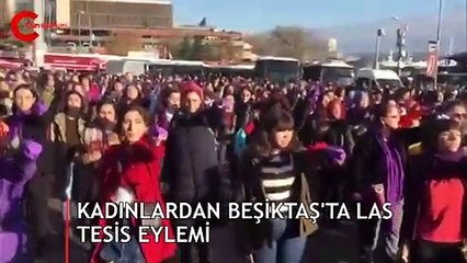 Kadınlardan Beşiktaş'ta Las Tesis eylemi