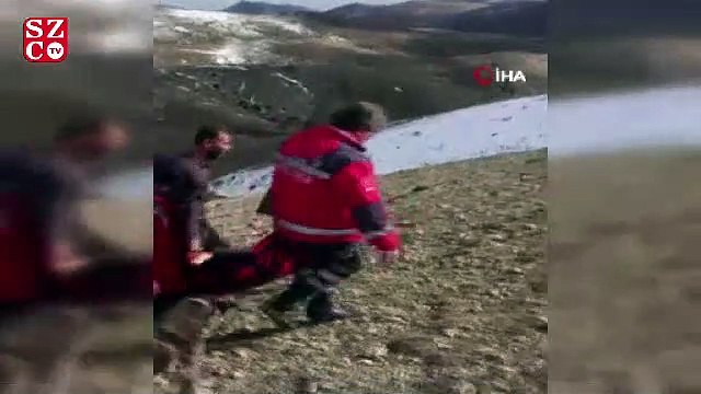 Ölen avcının köpeği sahibinin başından ayrılmadı!