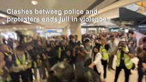 Calm broken as clashes break out in Hong Kong malls