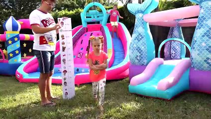 Diana wants to be taller and jump on a trampoline