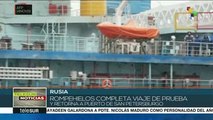 Rusia: rompehielos completa viaje de prueba de dos días