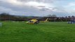 Air Ambulance attends after crash in Derbyshire