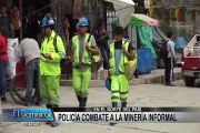 Policía combate la minería informal en el norte del país