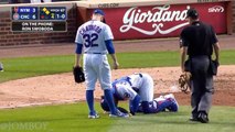 Balle de baseball dans l'entre jambes, il ne s'en relève pas !