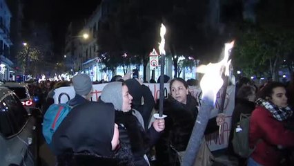 Multitudinaria manifestación feminista en Manresa tras las 19 agresiones sexuales en lo que va de año