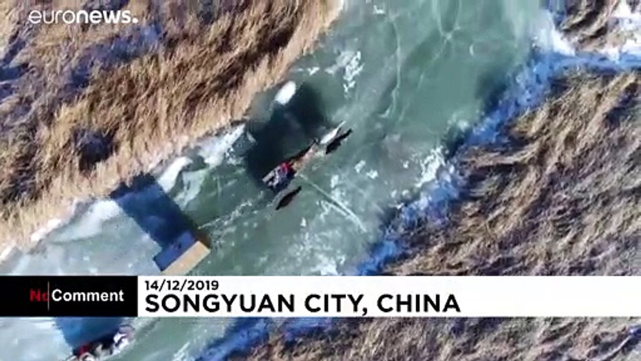 Winterangelsaison am chagansee