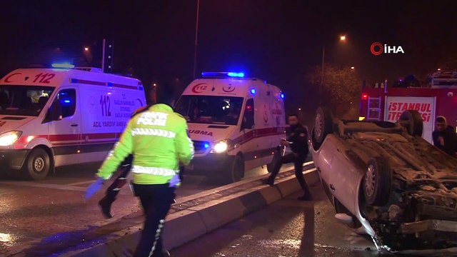 ‘Dur’ ihtarına uymayan otomobil polis aracının kaza yapmasına neden oldu: 2 yaralı
