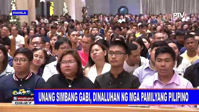 Unang simbang gabi, dinaluhan ng mga pamilyang Pilipino