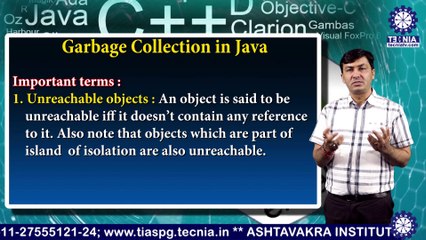 MCA || Dr. Vishal Khatri || Java - Garbage Collection in java || TIAS || TECNIA TV