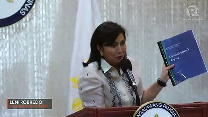 下载视频: Robredo skips drug war briefing, urges help for quake victims instead