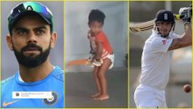 Virat Kohli surprised by small kid's batting