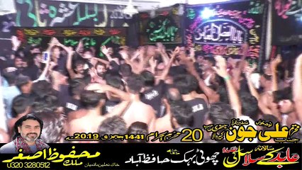 Noha Khwan Ali John Jafery Kabeer Wala 20th Muharam 1441 2019 Choti Behak Hafizabad