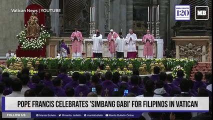 Pope Francis celebrates first 'Simbang Gabi' for Filipinos in Vatican