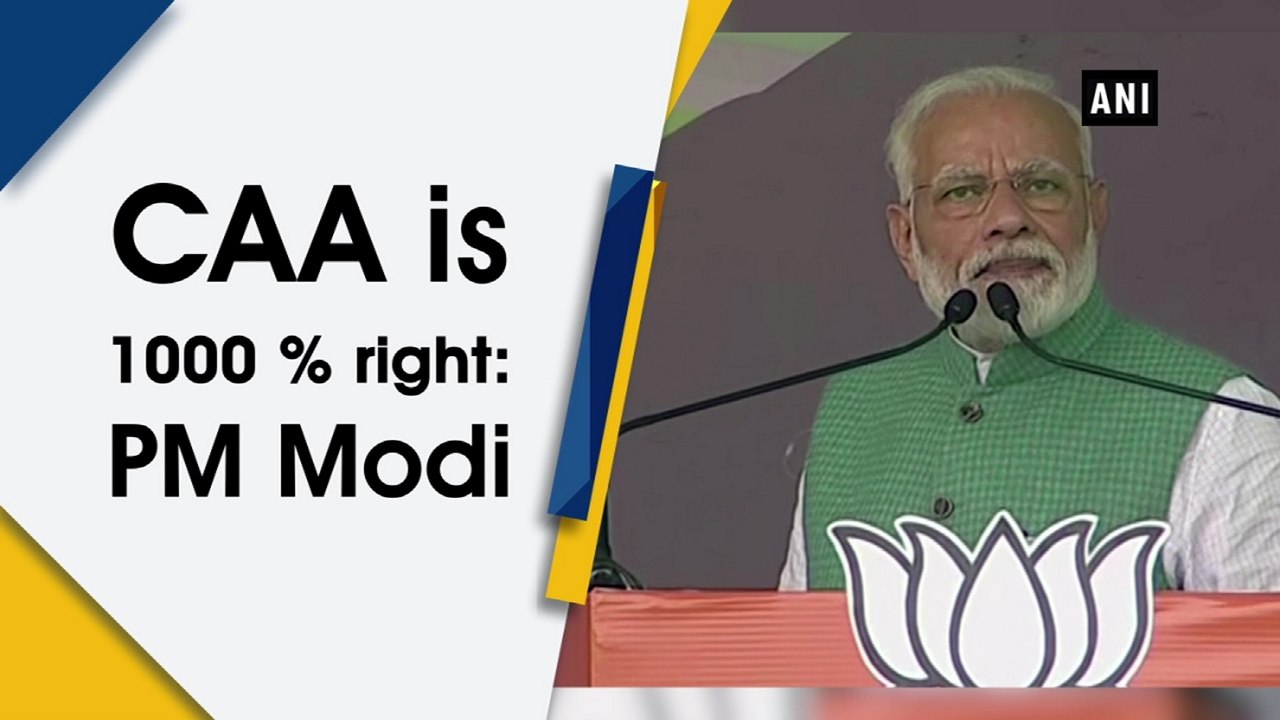 CAA is 1000% right: PM Modi