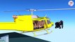 Learn Animals with Helicopter and parachute go to the birthday party Cartoon for Children