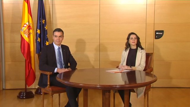 Sánchez y Arrimadas se reúnen por primera vez en el Congreso