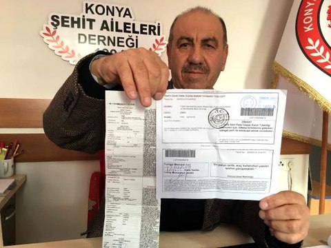 Şehit babasına, hiç gitmediği şehirden trafik cezası kesildi