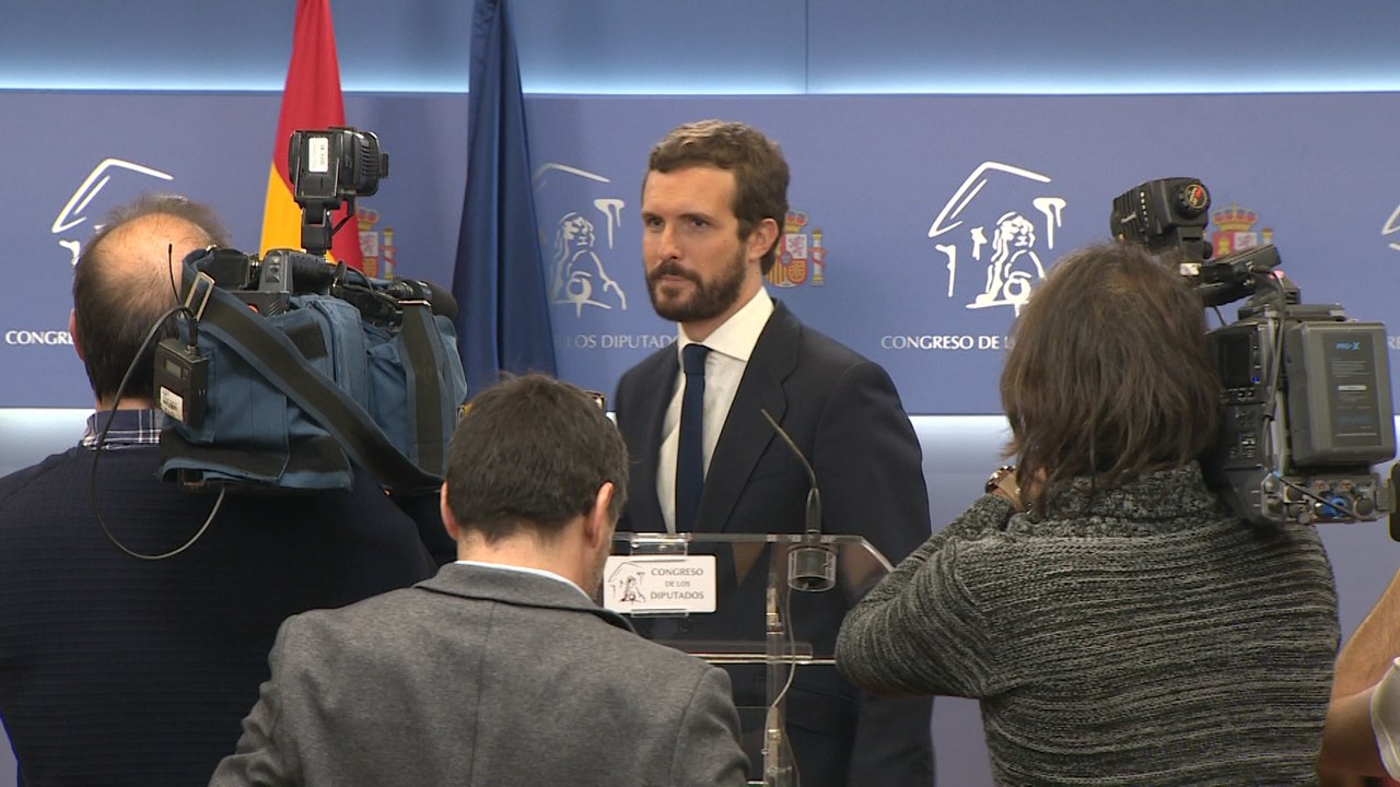 Casado en rueda de prensa en el Congreso