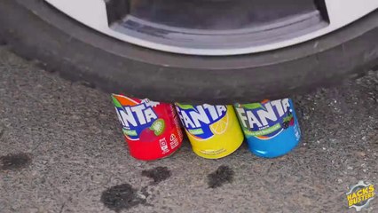 Crushing Crunchy & Soft Things by Car! - EXPERIMENT- CHUPA CHUPS VS CAR VS FOOD أطفال مضحك ضد شبح - جوني جوني أغاني الحضانة قافية وتعلم الألوان للأطفال