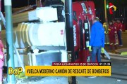 Surco: moderno camión telescópico volcó a poco de ser entregado