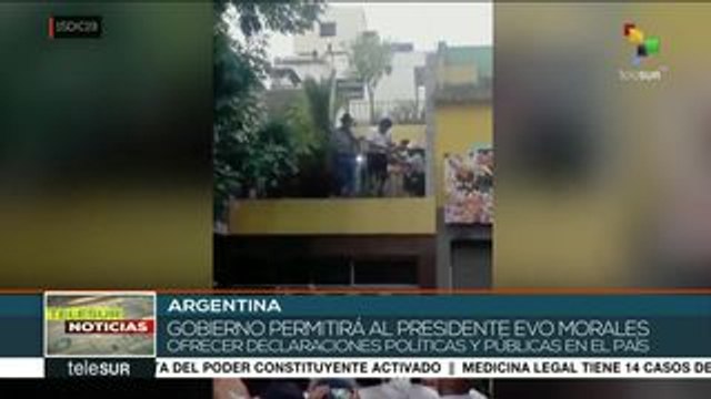 Permitirá gobierno argentino a Evo hacer declaraciones políticas