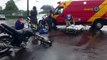 Motociclista fica ferido ao se envolver em acidente de trânsito na Rua Barão do Cerro Azul