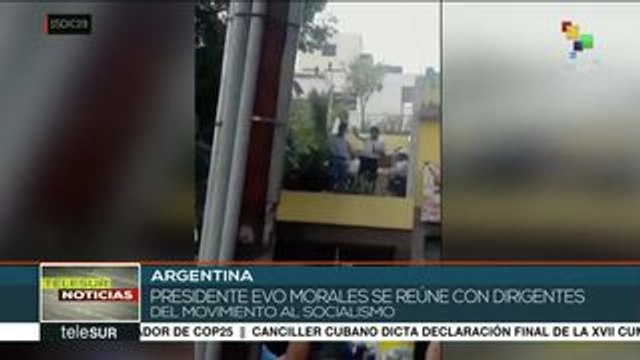 Argentina: se reúnen Evo Morales con dirigentes del MAS