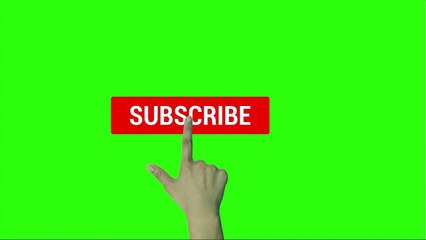 Subscribe Button Green screen.