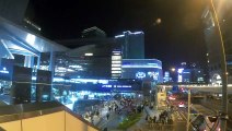 日本TP2秋詩系列JR大阪駅夜景(阪神電車大樓前，有藍色LED燈閃閃的是~御堂筋大道)   JR Osaka night view (in front of Hanshin tram buil)