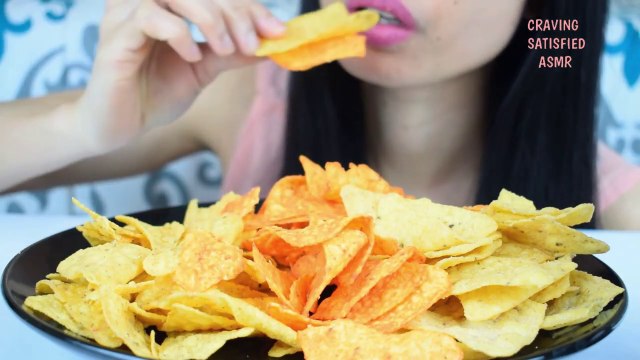 ASMR 3 Flavors DORITOS CHIPS Crunchy Eating Sounds __ Craving Satisfied