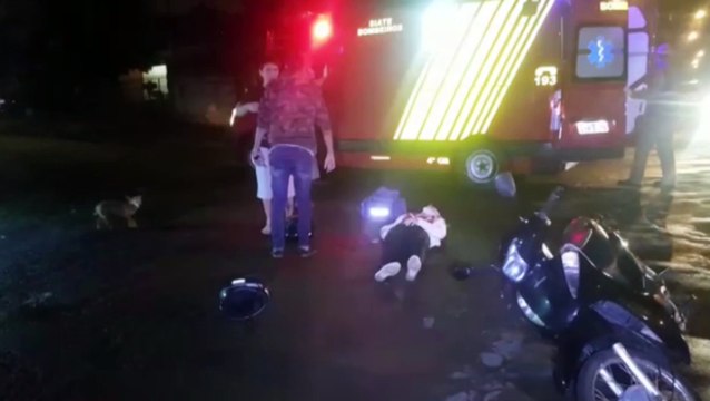 Ocupantes de moto sofrem queda ao evitar colisão com carro no Bairro Alto Alegre