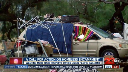 Bakersfield city and county officials unable to remove homeless encampment due to jurisdiction