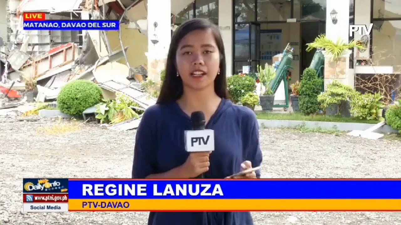 Update sa sitwasyon sa Matanao, Davao del Sur, kaugnay ng nangyaring magnitude 6.9 na lindol