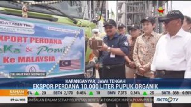Kementan Lepas Ekspor Perdana Pupuk Organik ke Malaysia