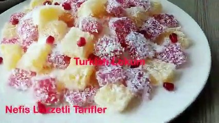 Turkish Lokum !! Ev Yapm Nefis Mandalinal Ve Narl Lokum-Nefis Lezzetli Tarifler