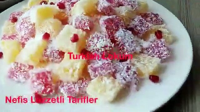 Turkish Lokum !! Ev Yapm Nefis Mandalinal Ve Narl Lokum-Nefis Lezzetli Tarifler