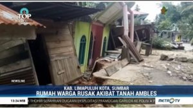 Rumah Warga di Limapuluh Kota Rusak Akibat Tanah Ambles